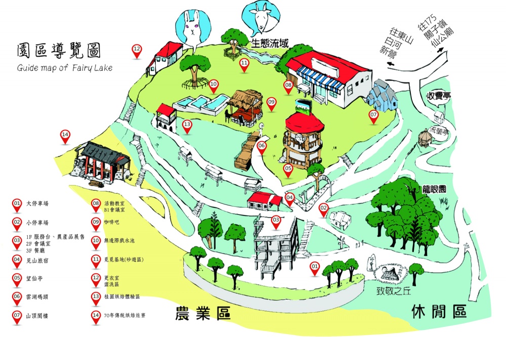 仙湖休閒農場導覽地圖